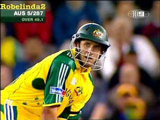 Cricket ball hits roof of stadium. Unbelievable. 2005 1st time ever.