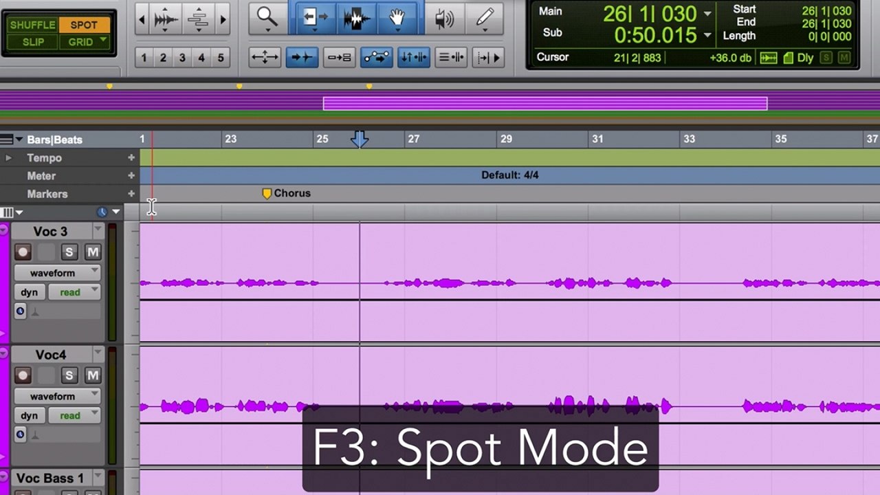 Pro Tools Edit Modes and Edit Tools