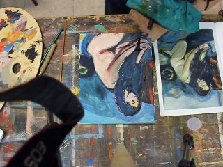 Clase del 17 09 16 Corrigiendo una pintura de el movimiento Expresionismo