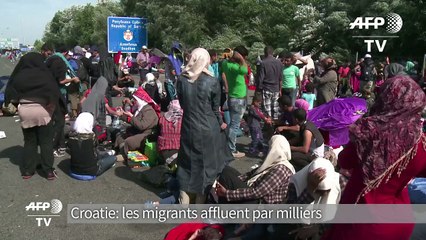 Les migrants affluent par milliers dans une Croatie débordée