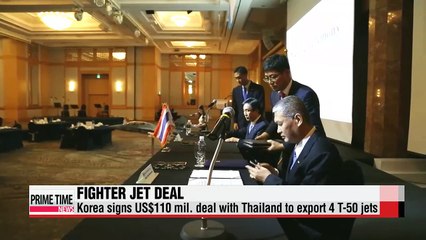 Korea signs US$110 mil. deal with Thailand to export 4 T-50 jets