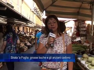 Strata a Foglia grosse buche e gli anziani cadono