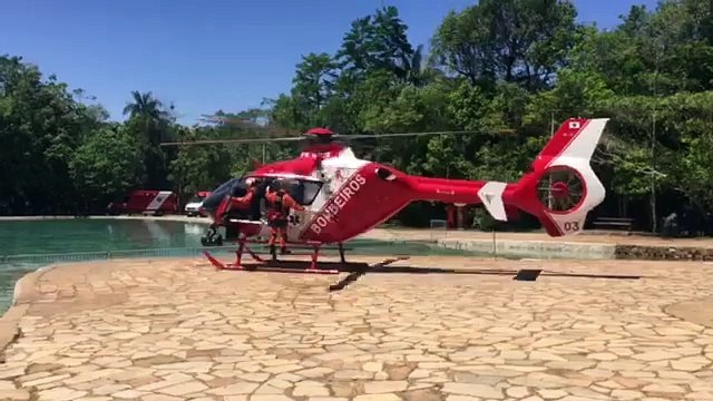 Vídeo: vítima de mal súbito em Brasília é transportada de helicóptero ao hospital