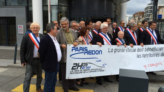 Les élus du pays de Redon à Rennes pour défendre la desserte TGV