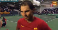 Rafael Nadal On-court interview at Davis Cup in Denmark / Day 1