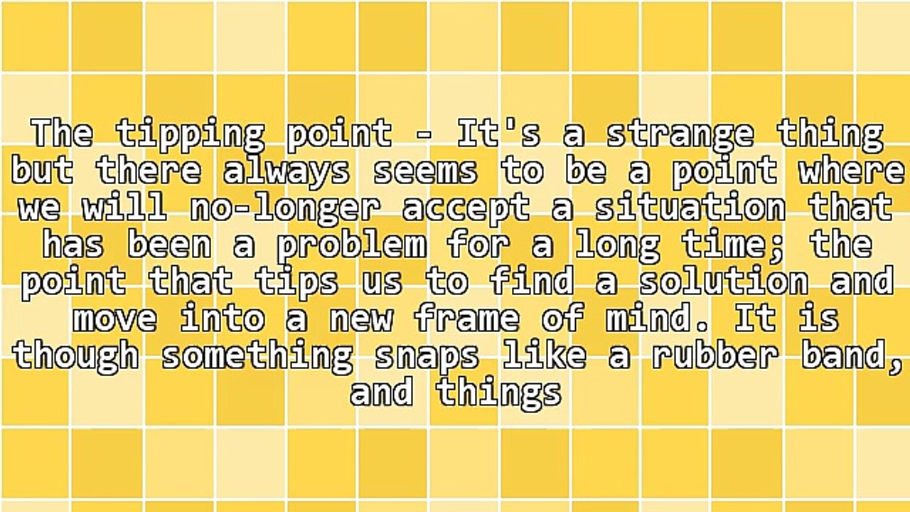The Tipping Point That Creates Change