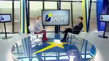 Finnish europarliament candidate vomits during an interview