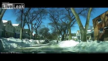 Drunk pee's pants and trys to climb snow bank in record cold weather.(profanity rating)