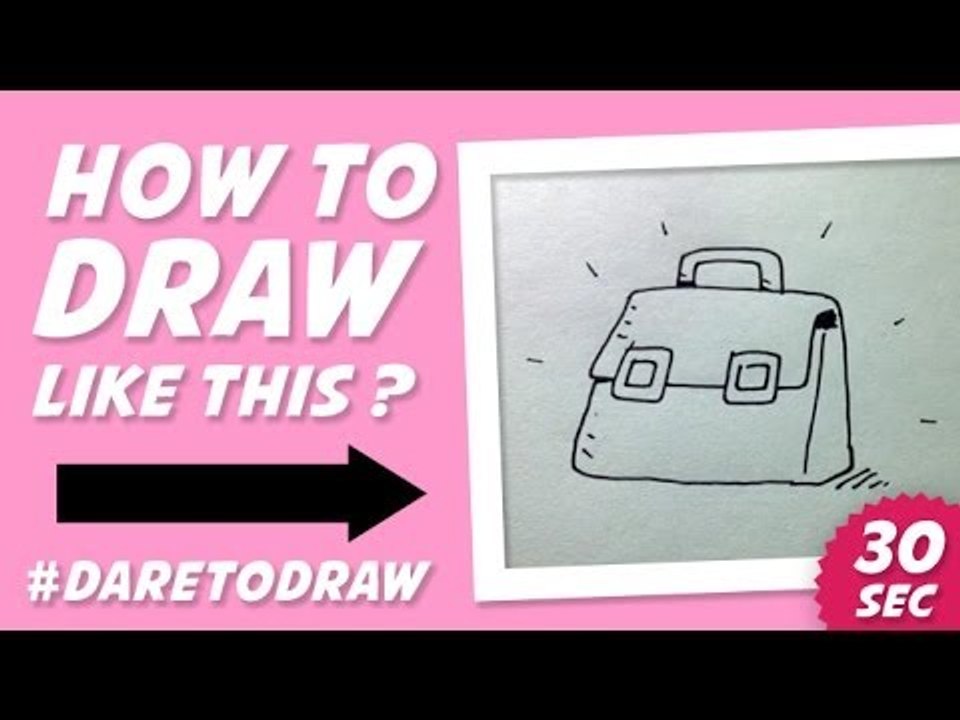 How to Draw a Bag in 30 Seconds - Cara Menggambar Tas