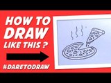 How to Draw a Pizza - Cara Menggambar Pizza