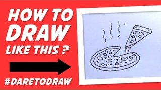 How to Draw a Pizza - Cara Menggambar Pizza