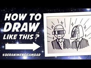 How to Draw Daft Punk From Letter D and P!