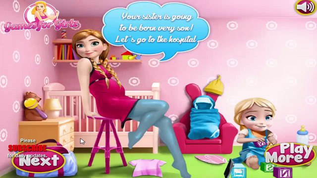 ╠╣Đ▐ 343 ► Pregnant Anna and the Newborn Baby - Anna frozen baby birth doctor game