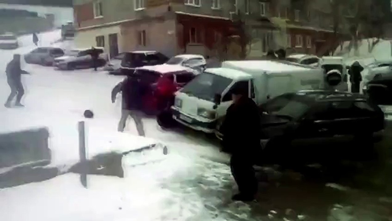 Man was hit by a vehicle after slide on ice
