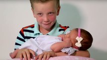 Six Boys React To Meeting Their Baby Sister | What's Trending Now