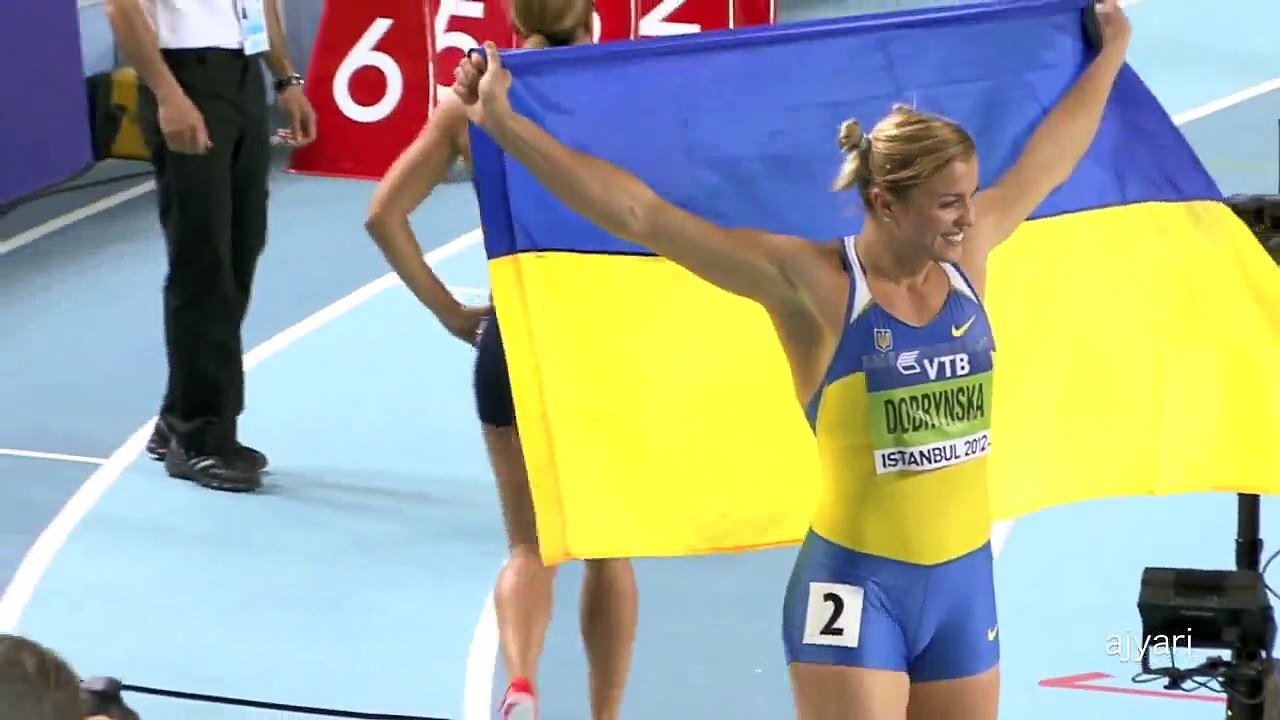 Beautiful heptathletes Jessica Ennis and Natallia Dobrynska