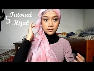 Download Video: HIJAB TUTORIAL : 5 Style 1 Square Scarf