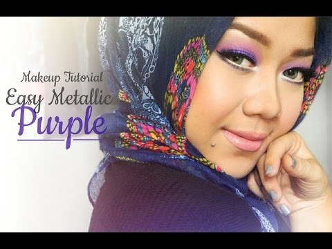 Makeup Tutorial - Easy Metalic Purple Eye makeup | Cheryl Raissa