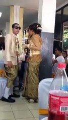 Husband and wife dancing