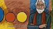 M F Husain - Google doodle celebrates 100 anniversary of MF Husain