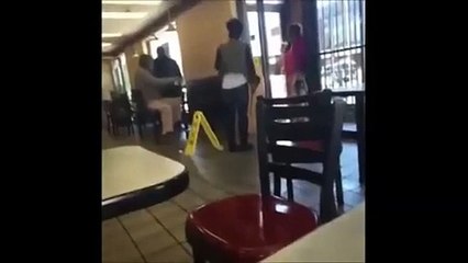 Mc donald's fight erupts