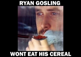 Even Ryan is not eating his cereal