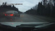 Double accident on Russian Highway