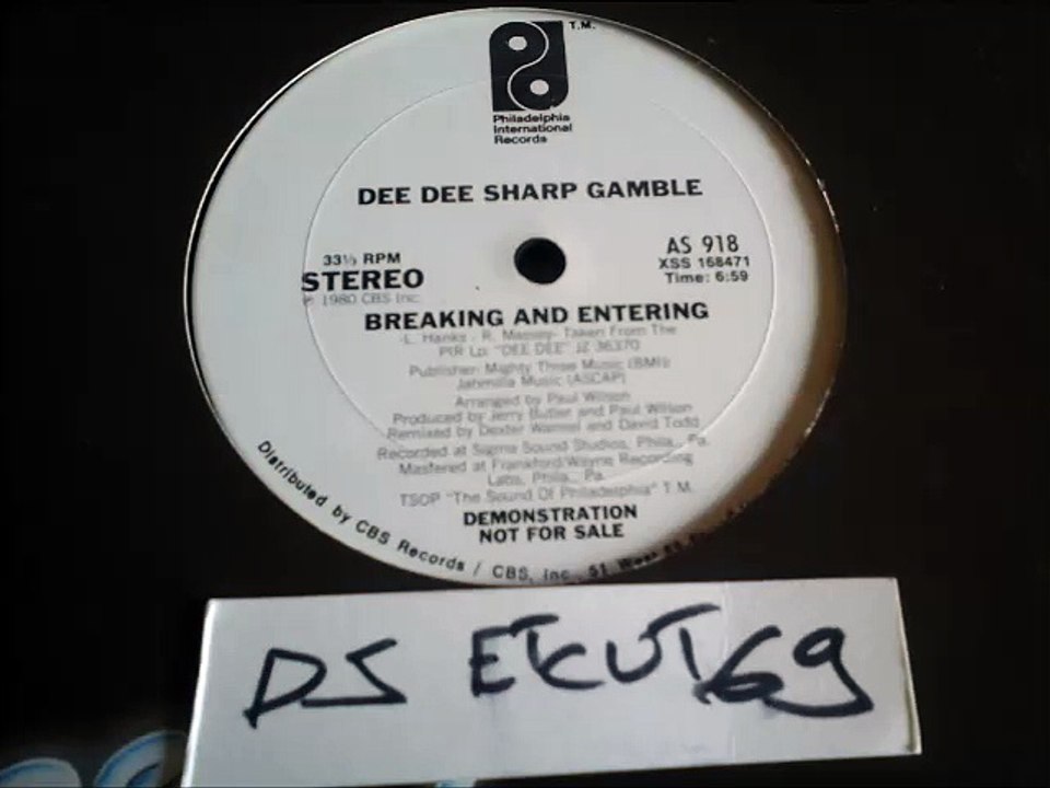 DEE DEE SHARP GAMBLE -BREAKING AND ENTERING(RIP ETCUT)PHILADELPHIA INTERNATIONAL REC 80