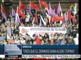 Grecia: Syriza cierra campaña con mitin en Plaza Syntagma