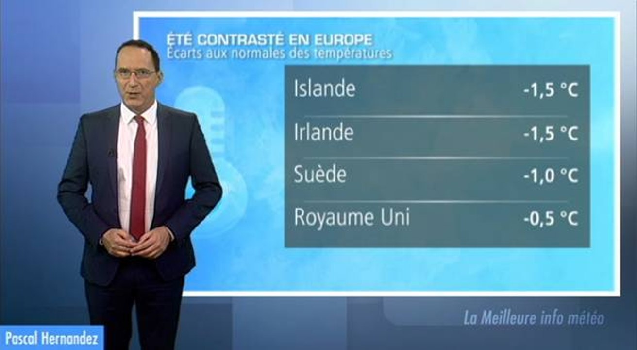 Eté 2015 : frais en Europe du Nord, chaud au Sud
