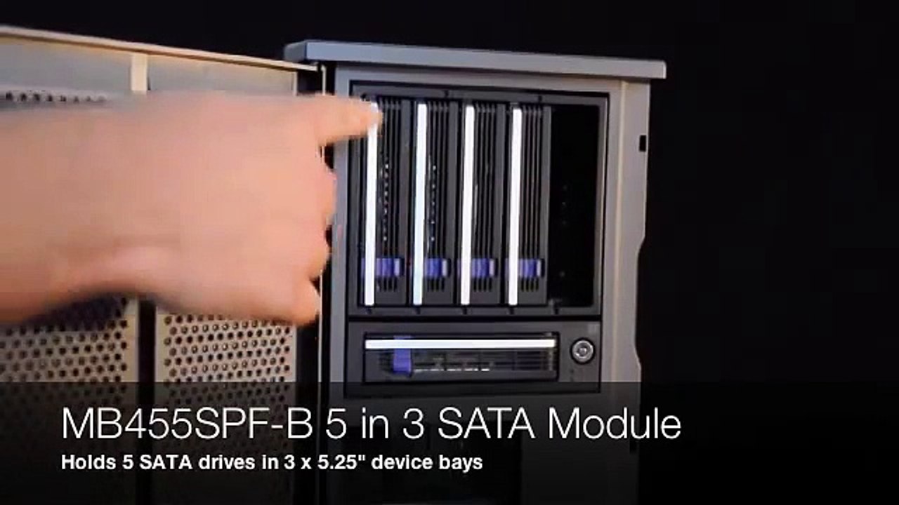 ICYDOCK MB455SPF-B 3.5 SATA Hard Drive Five Bay Raid Backplane Module Rack