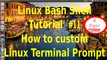 GNU/Linux Bash Shell Tutorial #11- How to custom Linux shell terminal prompt .8 tips and tricks