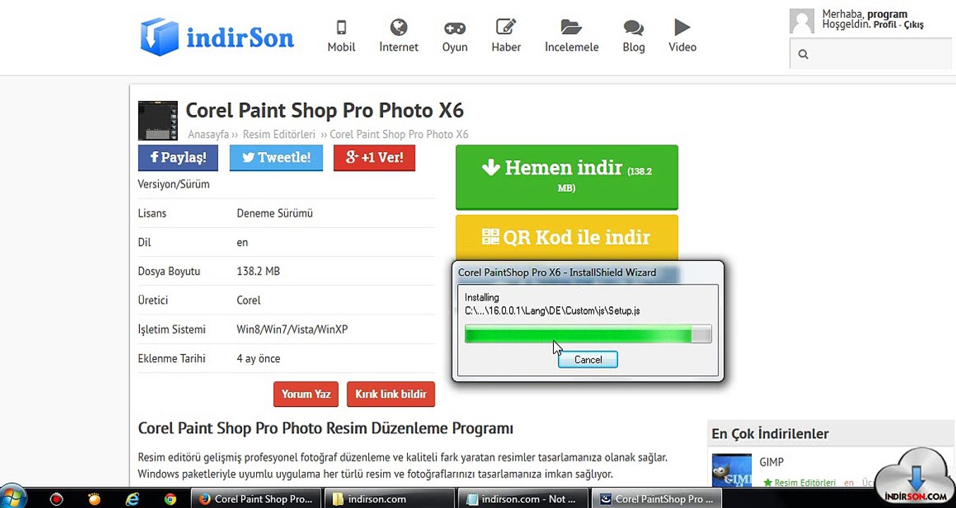 Corel Paint Shop Pro Photo X6 nedir nasıl kurulur Dailymotion Video