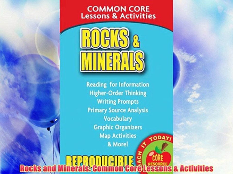 Download Rocks and Minerals: Common Core Lessons & Activities Free Books