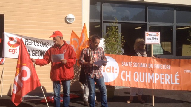 Manifestation à la maison de retraite Bois Joly