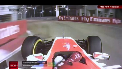 GP Singapore, incidente al debutto con la Manor per Rossi