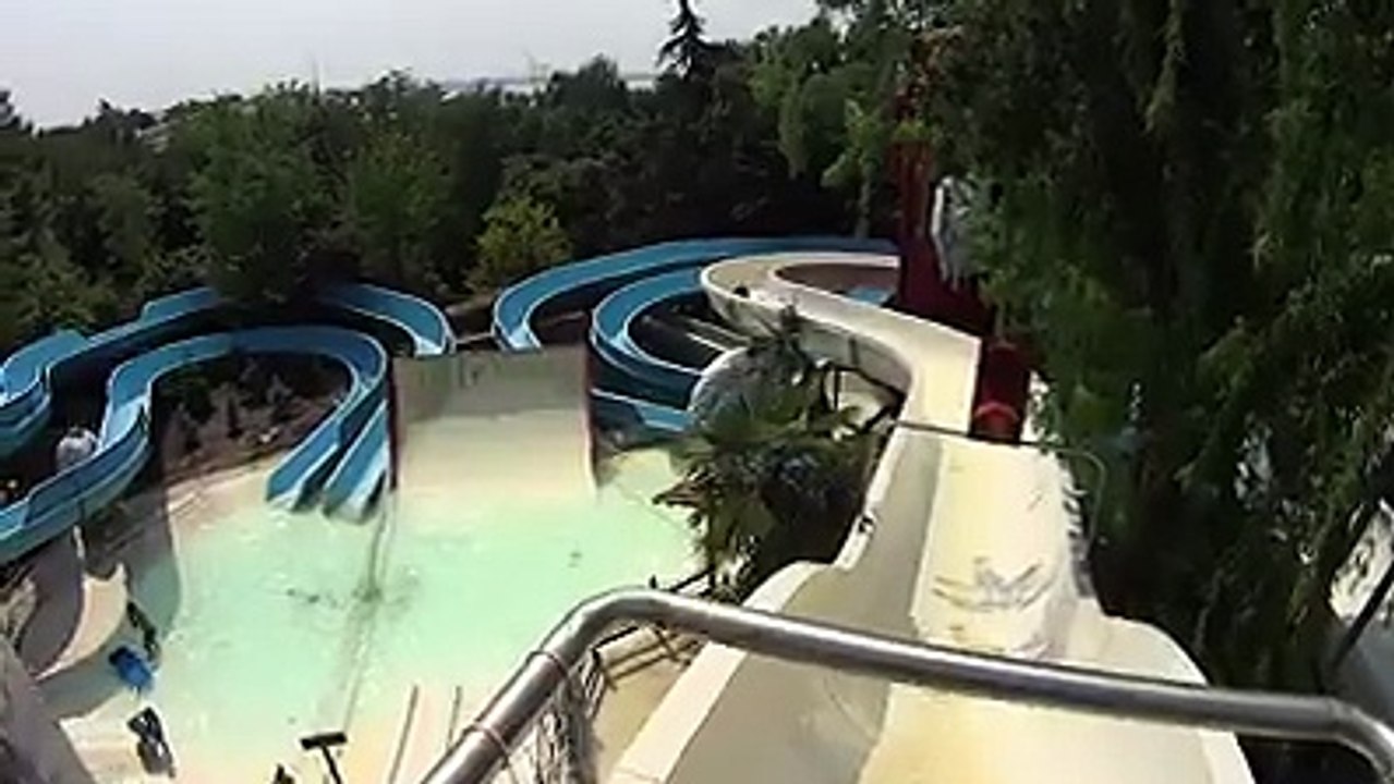 Frozen Bob water park slide at Caneva Aquapark in Lazise, Verona, Italy