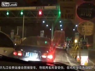 Car Thief Rams Police Car and Gets Shot