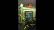 Crazy Saxophones battle in NYC Subway