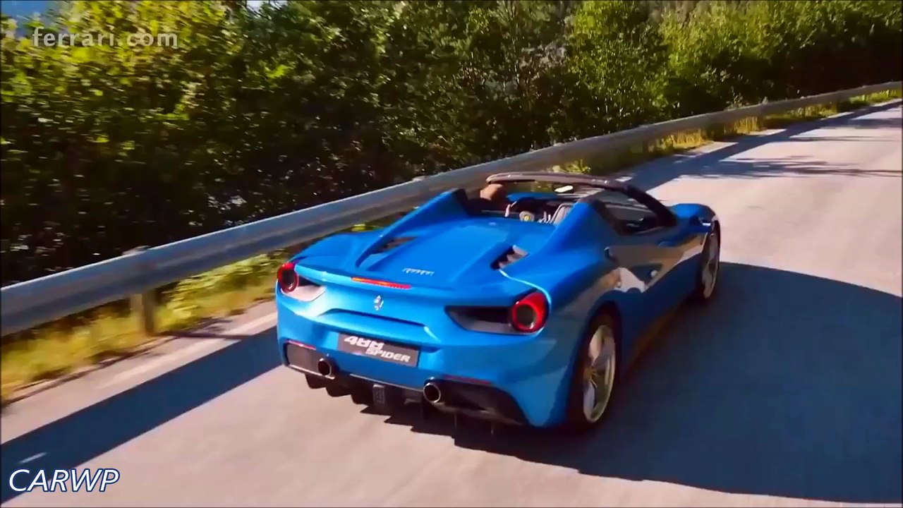 TRAILER Ferrari 488 Spider 2016 aro 20 3.9 V8 Biturbo 670 cv 77,5 mkgf 325 kmh 0-100 kmh 3 s @ 60 FPS