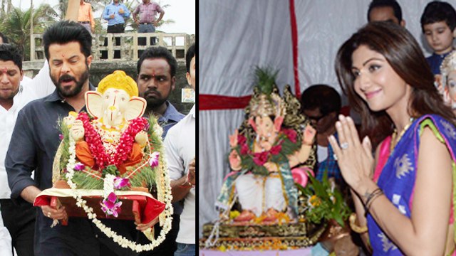 Shilpa Shetty, Anil Kapoor & Others Ganpati Visarjan 2015 | #LehrenTurns29