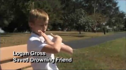 Boy with broken leg jumps in lake to rescue friend