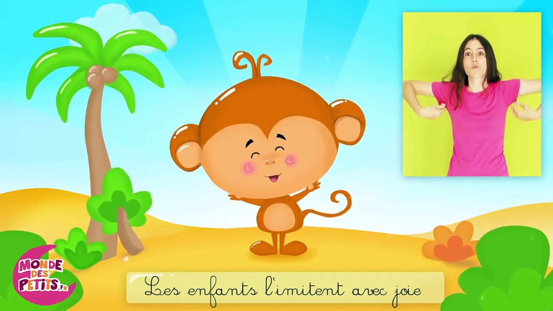 Comptinette Du Singe Comptine A Gestes Video Dailymotion