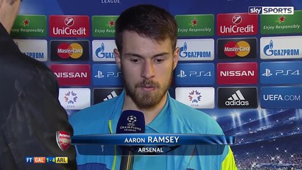 Galatasaray Vs Arsenal 1-4 - Aaron Ramsey After His Goals - December 9 2014 - [HD]