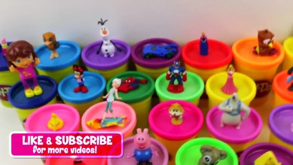 Huge Fun Surprise Eggs Play Doh Collection Frozen Peppa Pig Shopkins  Disney Egg