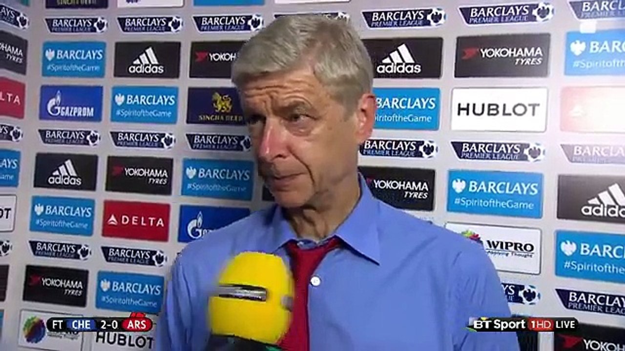 Arsene Wenger reflects Chelsea 2 Arsenal 0