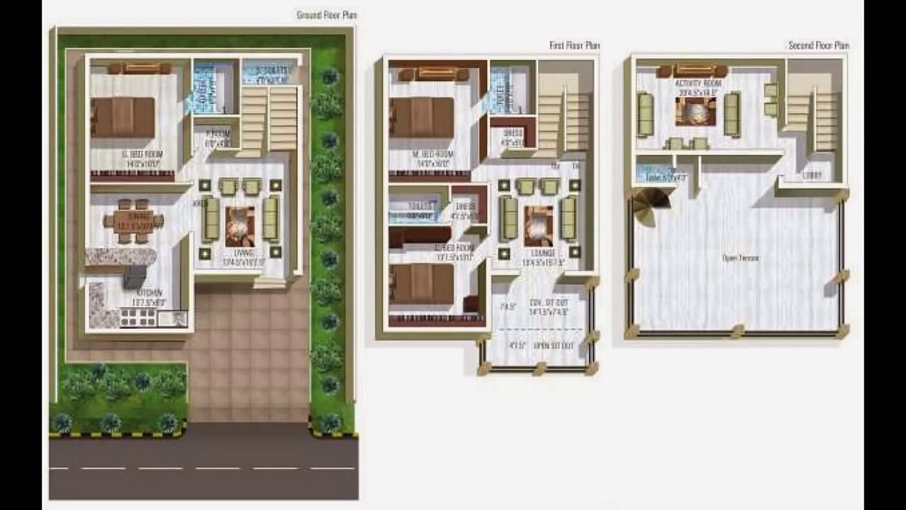 Duplex House Plans  Home Designs  House Building Plans