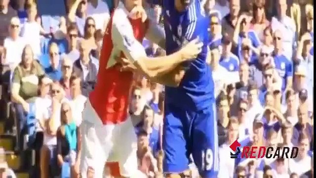 Gabriel Paulista Red Card Fight vs Diego Costa 19.09.2015