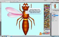 Flying Game Cartoon Character - Photoshop Digital Painting for Game Design - Speedart