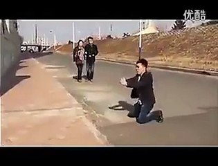Getting shot in Japan (edit- this is China). Prank gone horribly wrong!